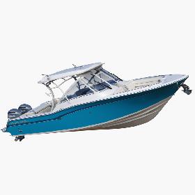 3D Grady White Freedom 325 Dual Consoles Fishing Boat